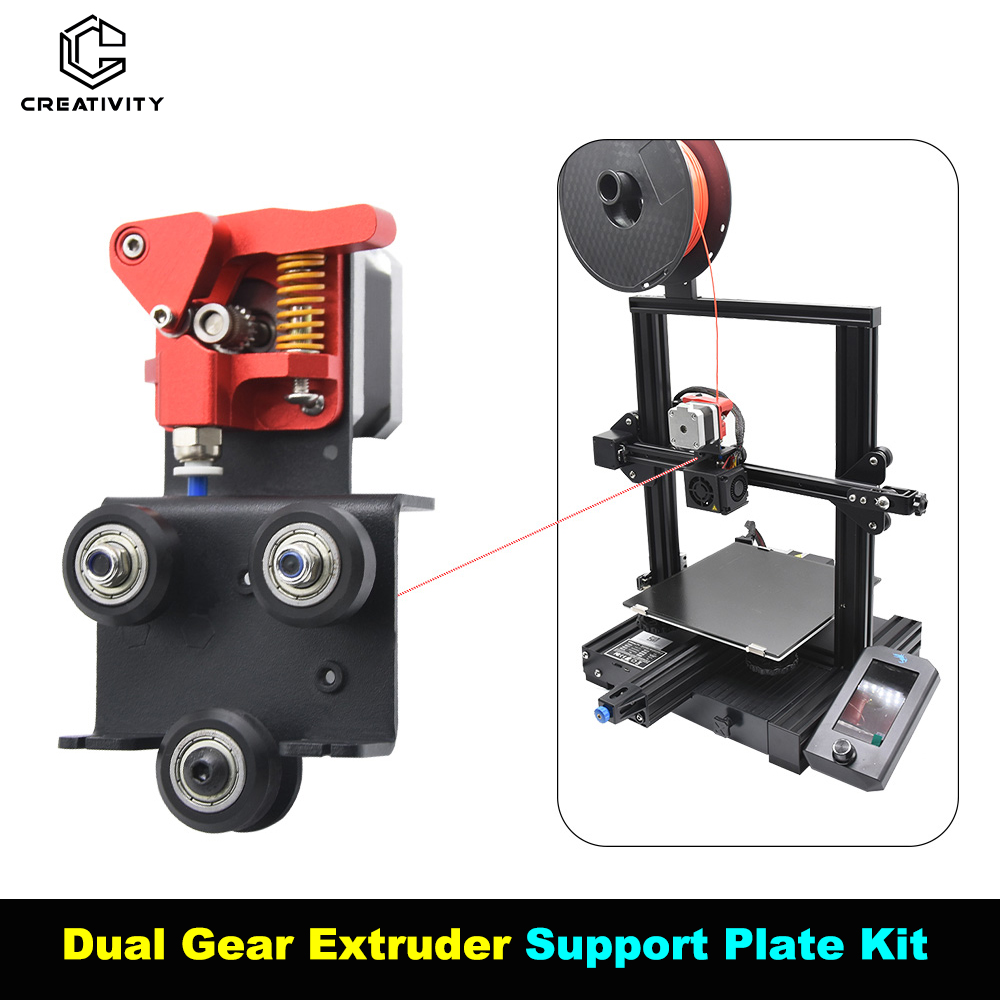 Direct Drive Extruder - デュアルギア直接ドライブ押出機サポートプレートキット,Ender-3,3プロ,cr 10,cr 10s,押出機アダプター,3Dプリンターパーツ,アップグレード