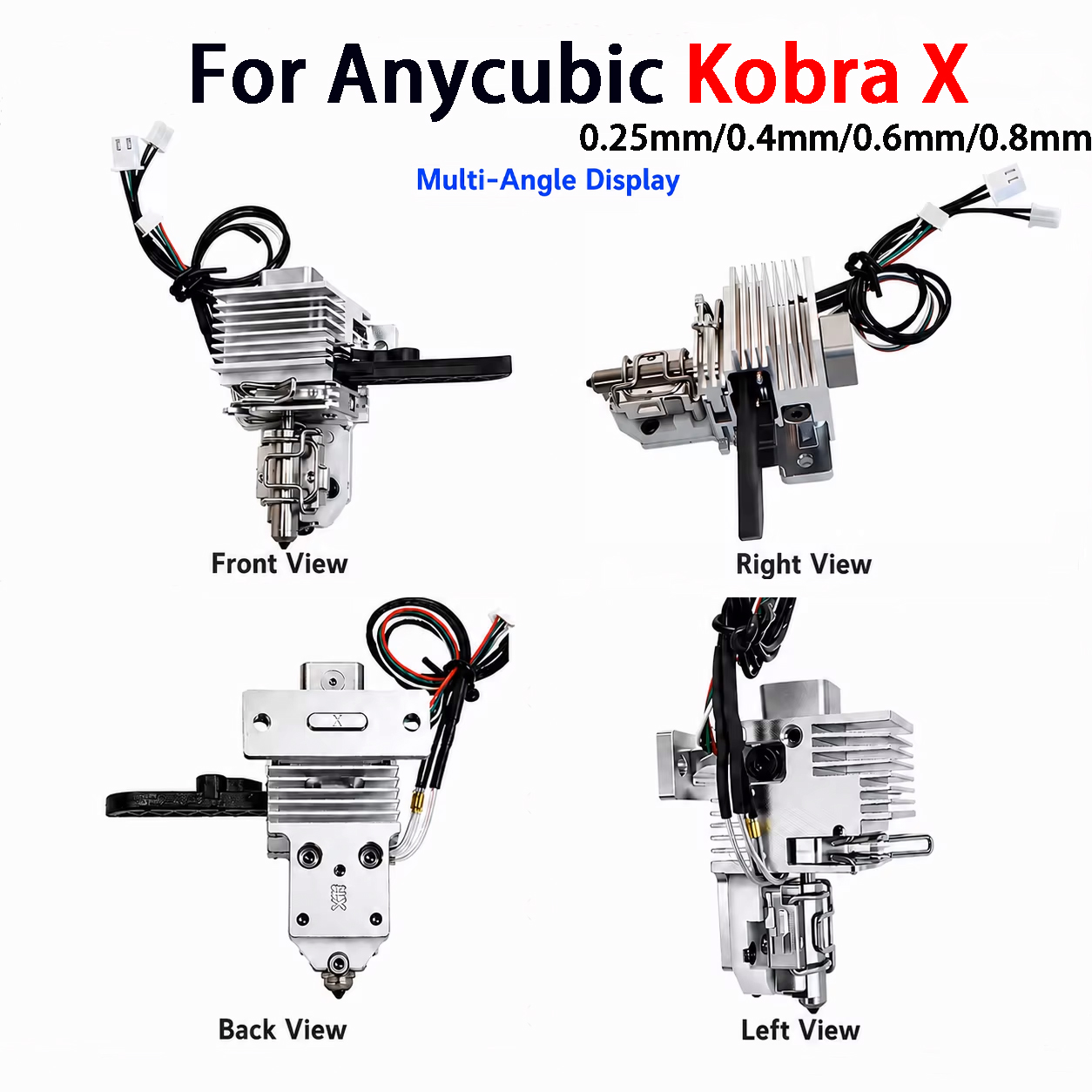 Hotend Assembly - 0.25 0.4 0.6 0.8mm ホットエンドキット セラミックジルコニアヒートシンク