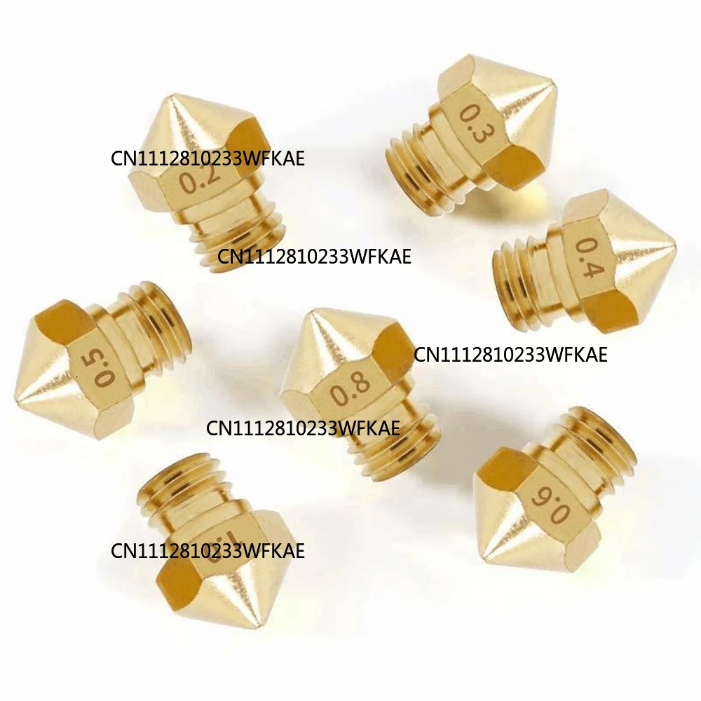 Printer Nozzle - 5個入り MK10 M6エクストルーダーノズル 1.75mm真鍮製 3Dプリンターノズル エクストルーダープリントヘッド