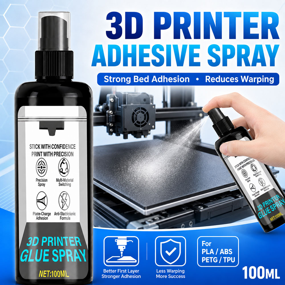 Tpu Filament - 100/200ml 強力3Dプリンター用接着スプレー - PLA、ABS、PETG、TPUフィラメントに適応 - 变形を軽減し、ベッドの接着力を強化