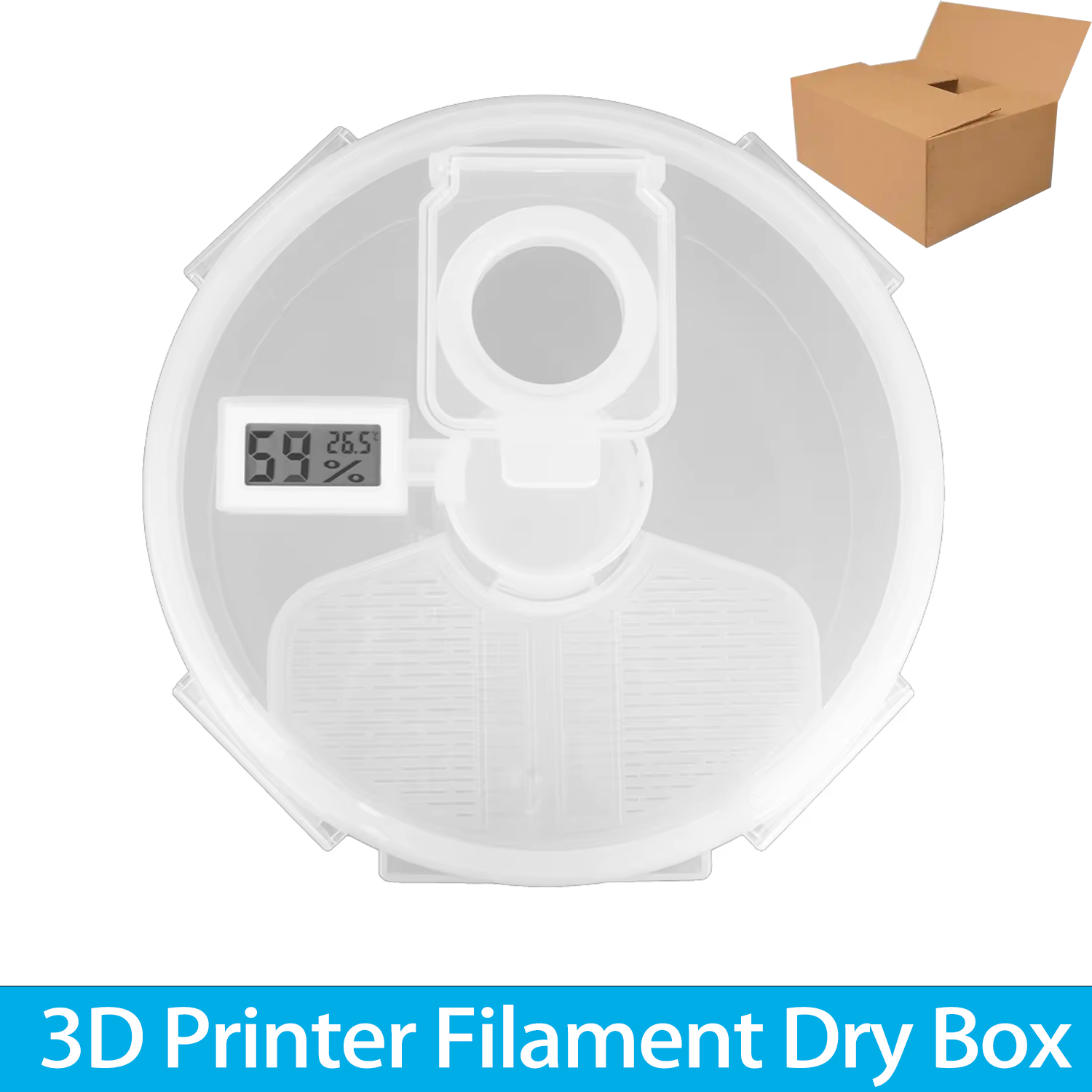Petg Filament - 3Dプリンター用1KG PLAフィラメントボックス 防塵防湿PETG密閉ボックス サイドハンギングデザイン オールシリコン製気密シールアクセサリー