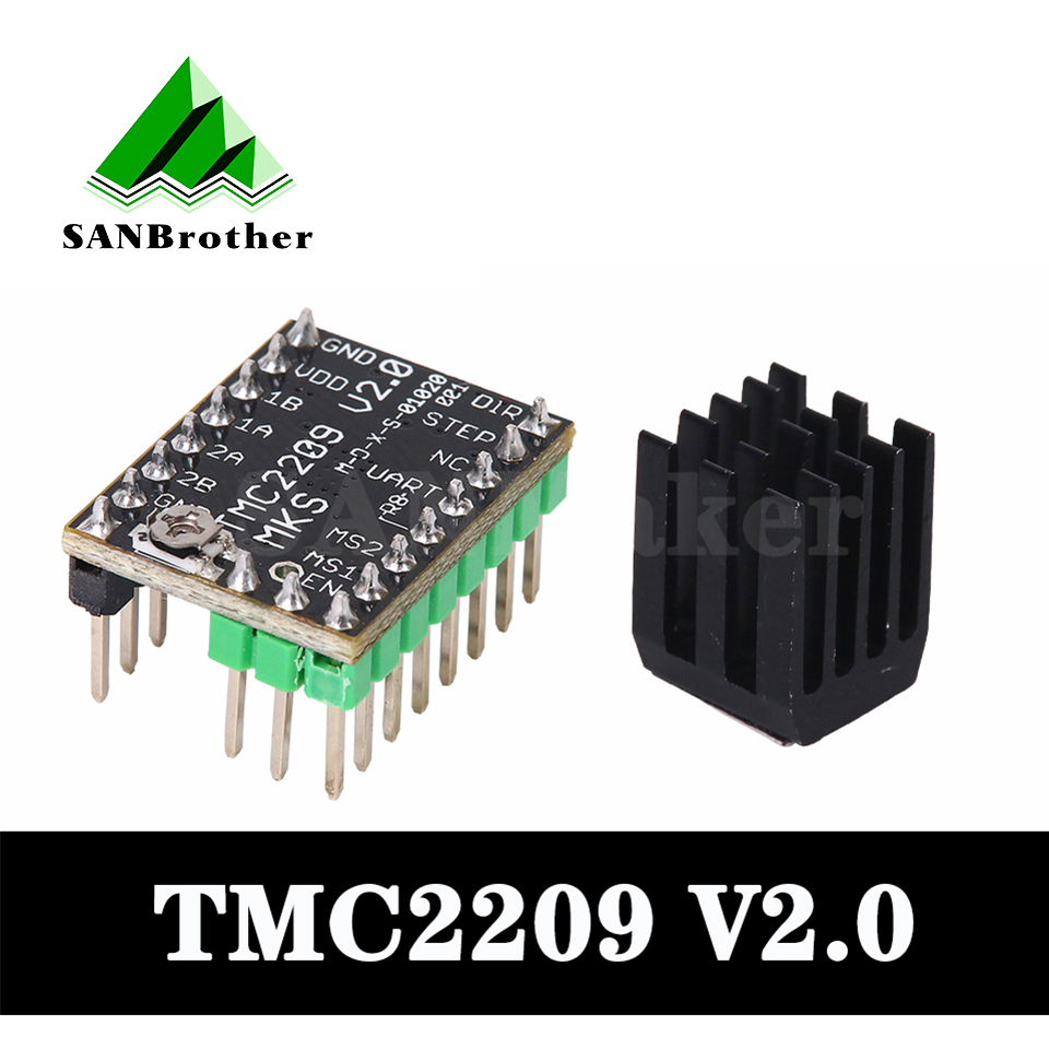 Mks Sgen - ステッピングモーターTmc2209,2209,steptickプリンターパーツ,2.55a uart,sgen_l gen_l bin nano用の超静音