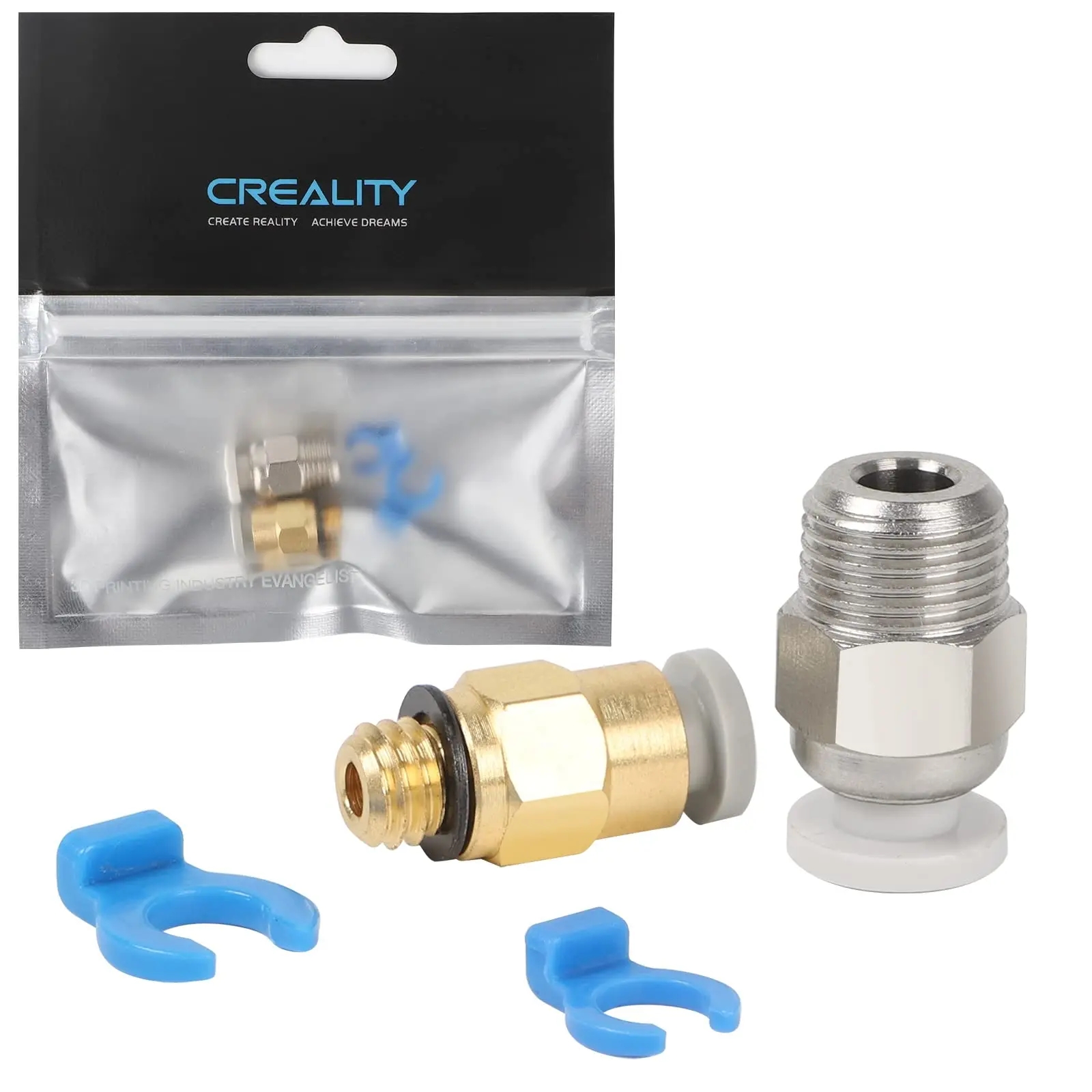 Bowden Tube - Creality公式PC4-M6およびPC4-M10空気圧継手ボーデンチューブカプラー（Ender 3/3 Pro/3 V2/3 Max neo