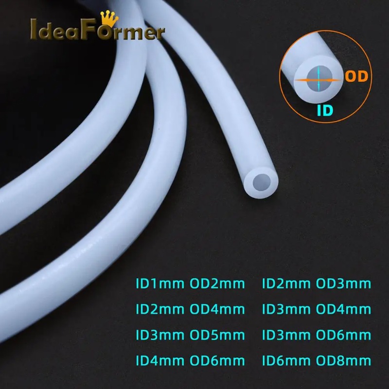 Bowden Tube - 3Dプリンター用の白いテフロンチューブ,1mm, 2mm, 3mm, 4mm, 6mm, 8mm,