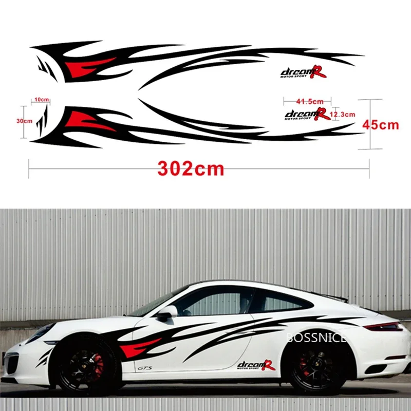 Fep Film - Bossnice カースタイリングフレームグラフィックデザイン車のステッカー全体の車体用ビニールステッカー防水車の装飾ユニバーサル