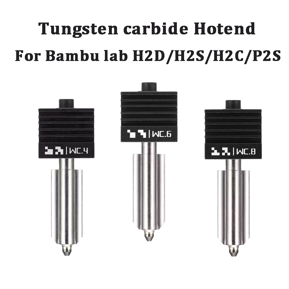 Nozzle Tungsten - Bambu Lab H2C P2S用オリジナルホットエンド、H2S H2Dホットエンド、タングステンカーバイド0.4/0.6/0.8mmノズルホットエンド、P2S A1/A1