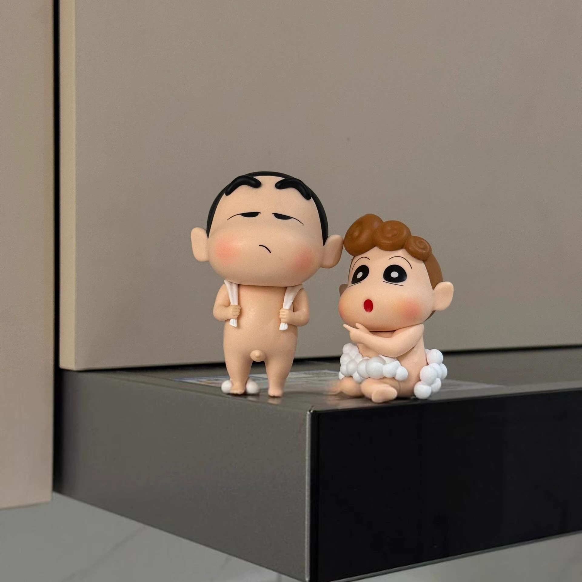 Resin Vat - かわいいクレヨンしんちゃんバスセット 漫画オーナメント 小さなフィギュア バスルーム装飾 おしゃれなクリエイティブギフト