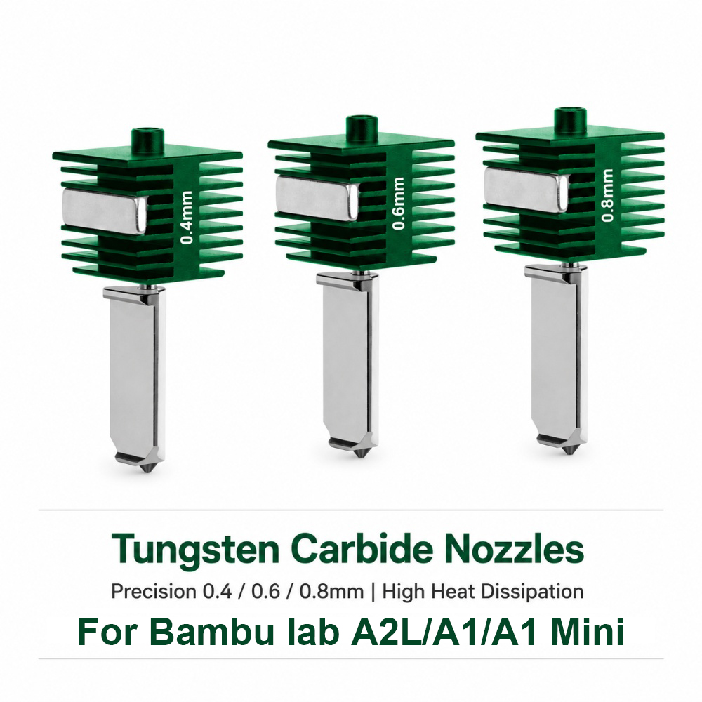 Nozzle Tungsten - Bambu Lab A2L用アップグレード一体型ホットエンド、Bambu Lab A1/A1 Mini用タングステンカーバイドノズル、高速ホットエンドアセンブリ