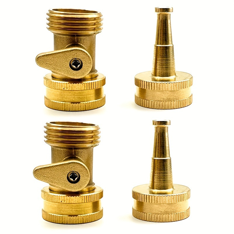 2個/セット真鍮製ガーデンホースノズル-耐久性のある金属製芝 - Nozzle Brass のレビューと価格