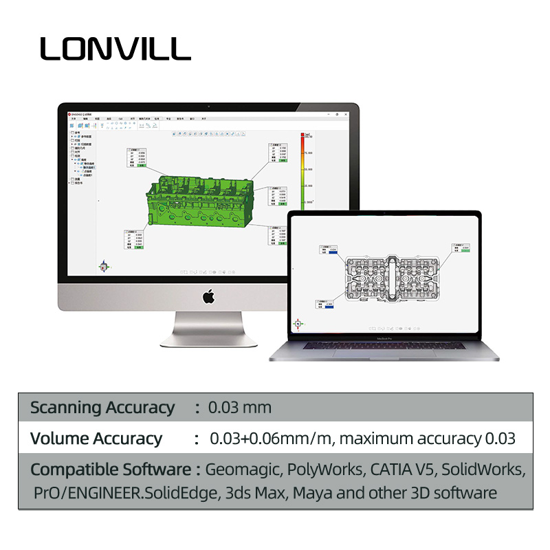 LONVILL製、携帯型3Dスキャンツール、体積測定器、産業 - Handheld 3D Scanner High Precision のレビューと価格