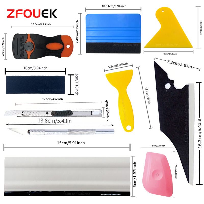 Zfouek-カーボンファイバースクレーパー,カーツール,ビ - Fep Film のレビューと価格