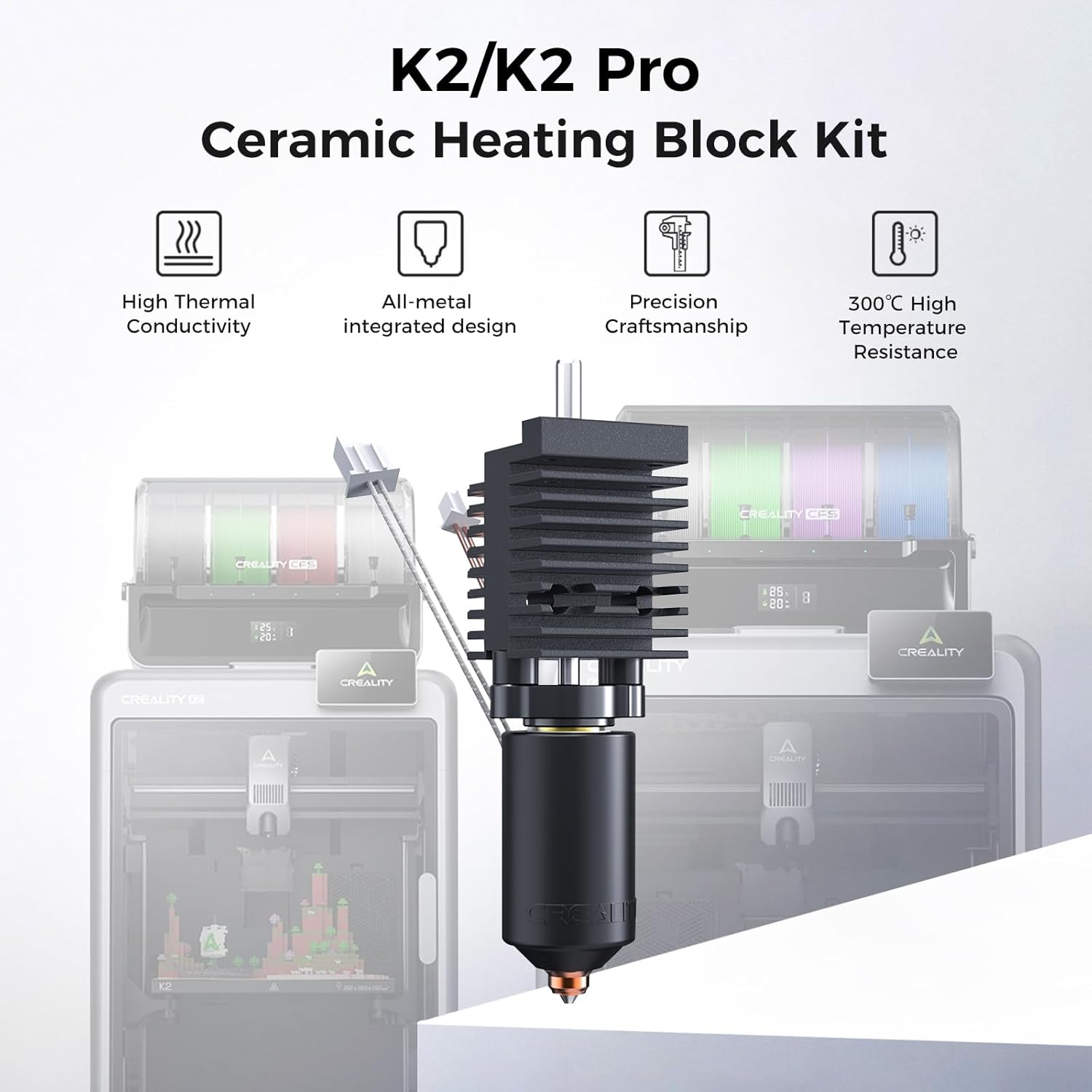 Creality 公式 K2/K2 Pro セラミック加熱ブ - Hotend Assembly のレビューと価格