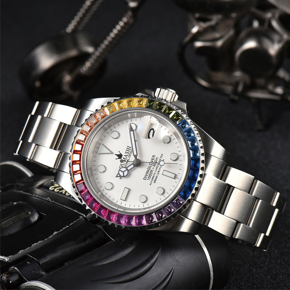 40mm 高級ダイビングメンズウォッチ NH35 ムーブメン - Glass Bed のレビューと価格
