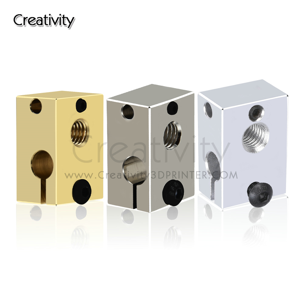 V6 PT100 ヒーターブロックメッキ銅真鍮 3D プリン - Direct Drive Extruder のレビューと価格