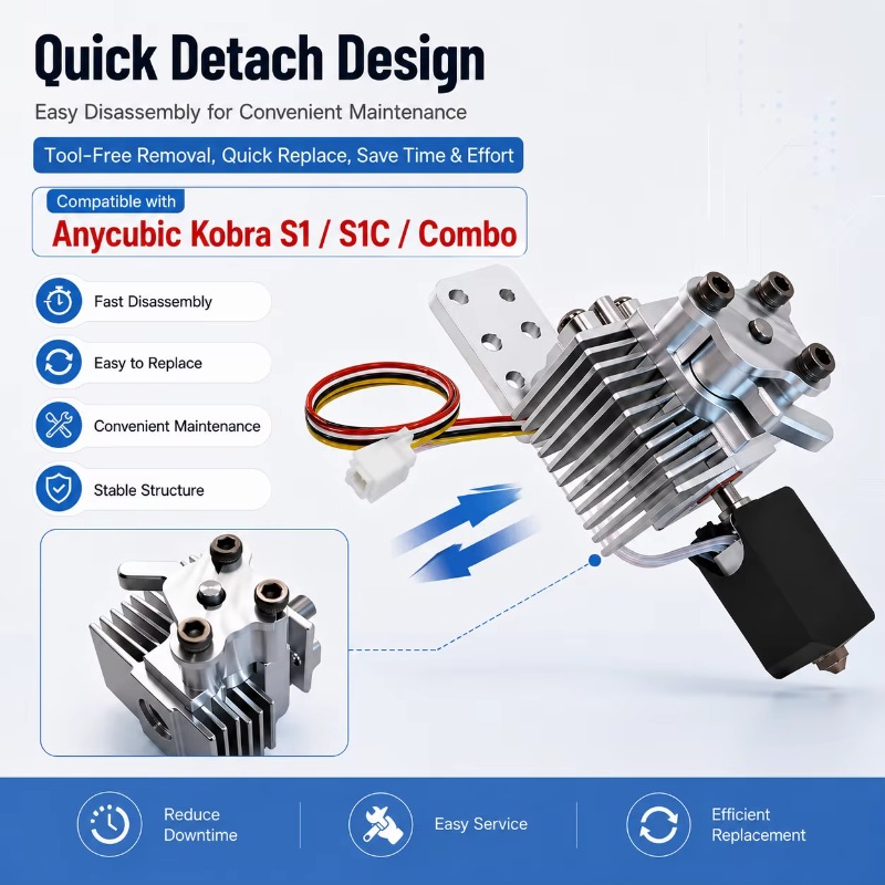 クイックディタッチ式ホットエンドラジエーターアセンブリキット - Hotend Assembly のレビューと価格