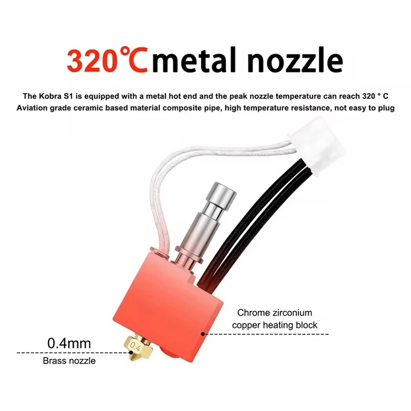 Anycubic Kobra S1 Combo ホットエンド - Hotend Assembly のレビューと価格