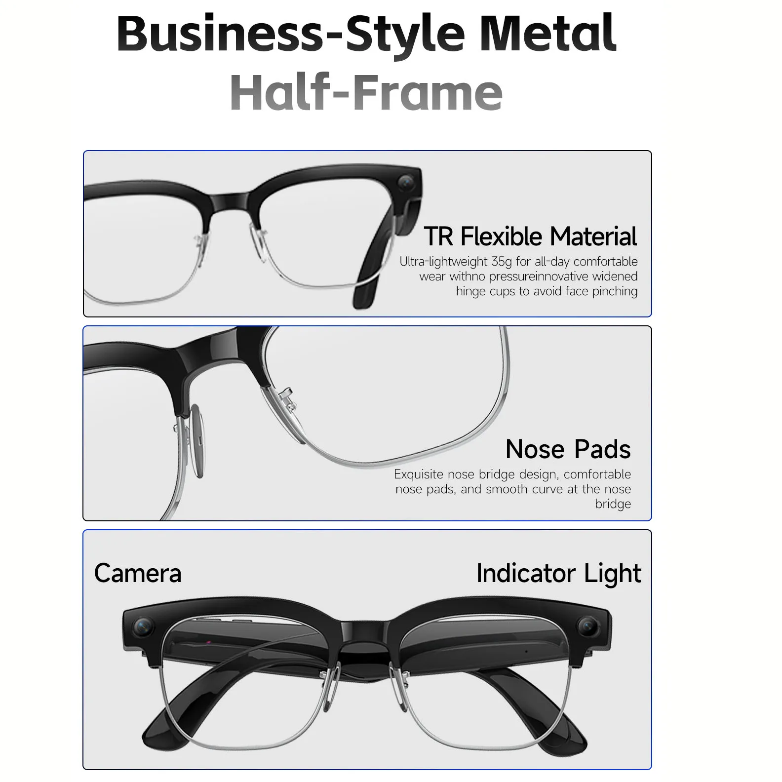 AIスマートグラス：音声起動、Hey Lens、物体認識、タ - Bltouch のレビューと価格