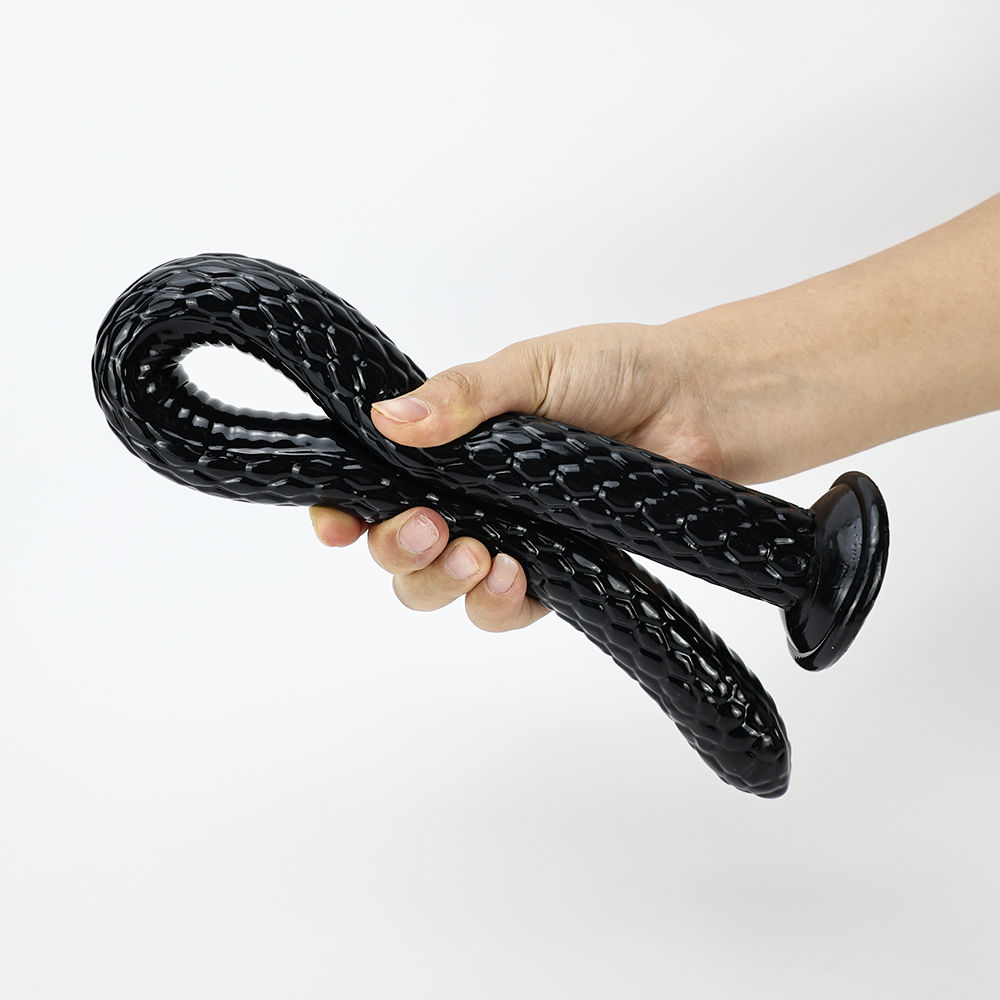 巨大なエクストラロングアナルプラグブラックTPEスネークヘッ - Cobra Extruder のレビューと価格