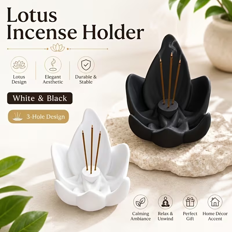 禅風中国式蓮の花香炉 3穴プラスチック製蓮の花香立て 3Dプ - 3D Printer Stand のレビューと価格
