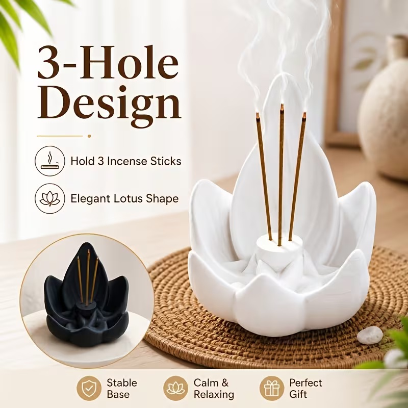 禅風中国式蓮の花香炉 3穴プラスチック製蓮の花香立て 3Dプ - 3D Printer Stand のレビューと価格