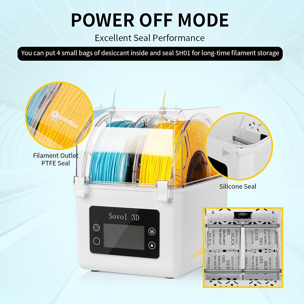 印刷用フィラメント乾燥ツールホルダー,更新されたファン付きの - Enclosure 3D Printer のレビューと価格