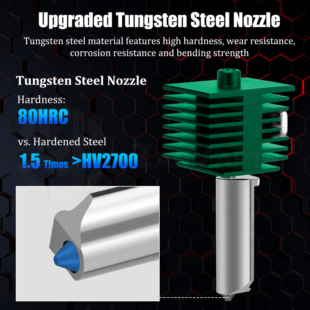 タングステンカーバイド一体型ホットエンドノズル Bambu  - Nozzle Tungsten のレビューと価格