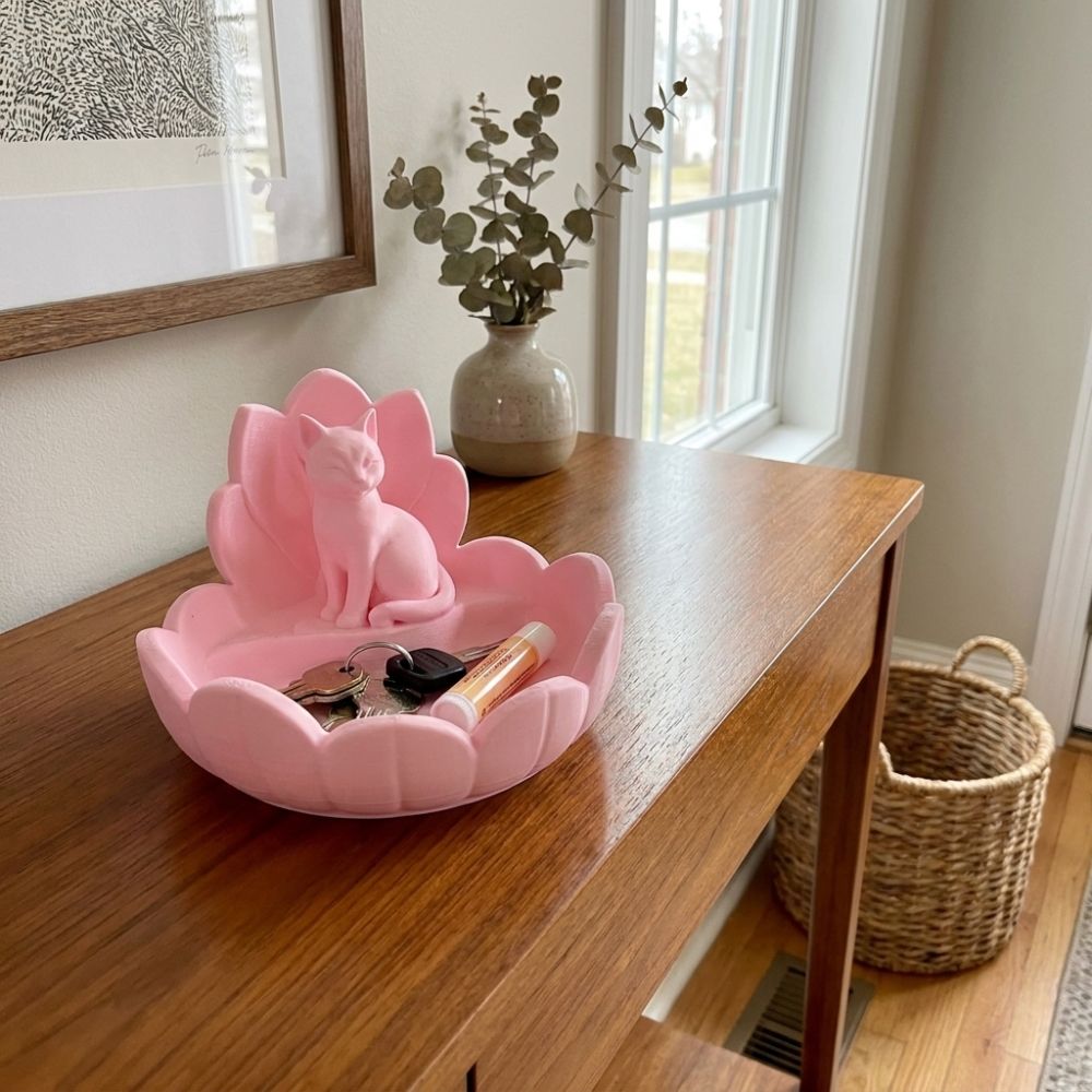 かわいい蓮の花の形をした猫のジュエリー収納トレイ、3Dプリン - 3D Printer Stand のレビューと価格
