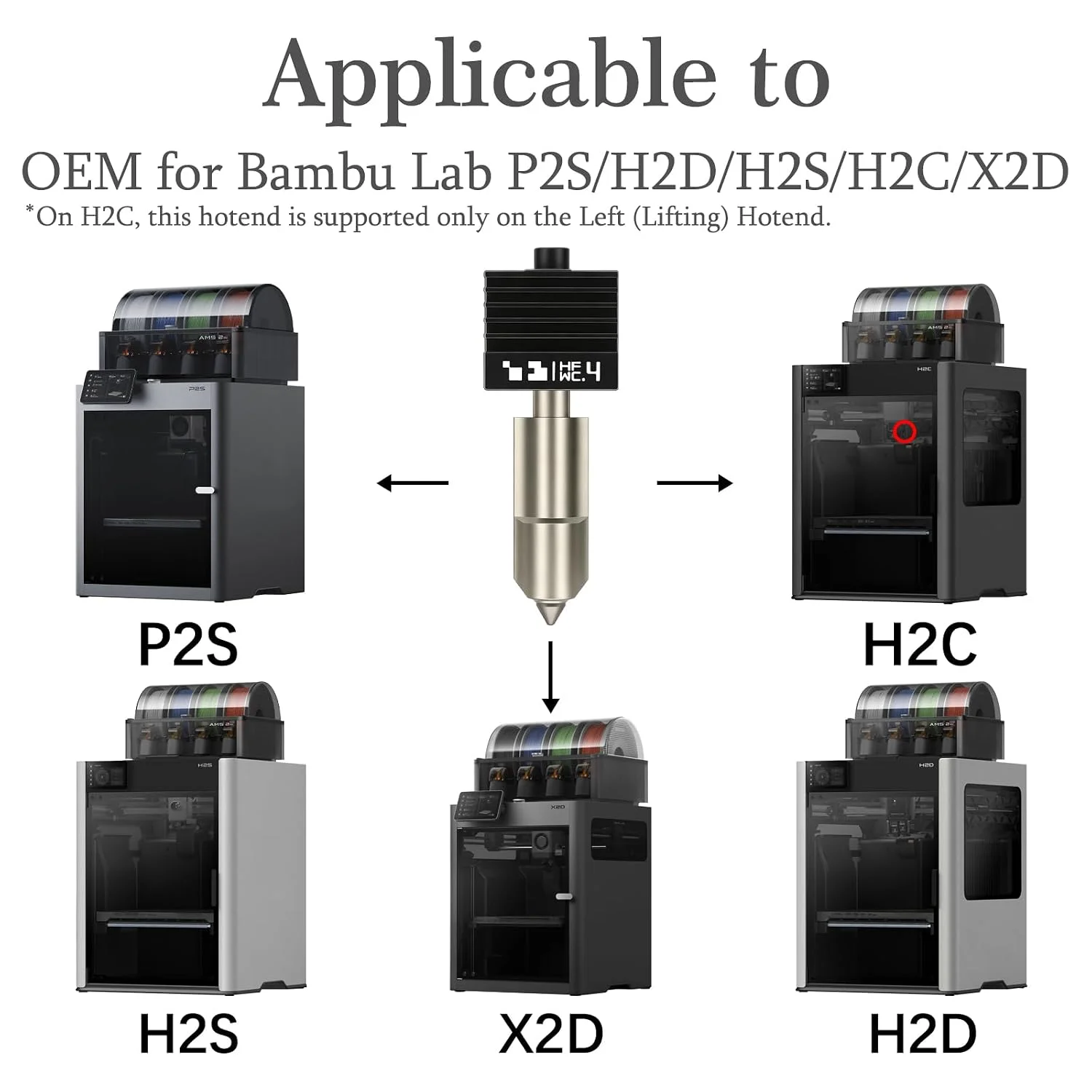 BambuLab H2D/H2S/H2C/P2S 3Dプリン - Printer Nozzle のレビューと価格