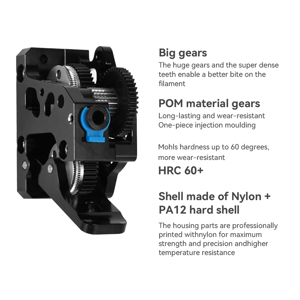 HGX LITE押出機 デュアルギア押出機 硬質鋼減速ギア  - Direct Drive Extruder のレビューと価格