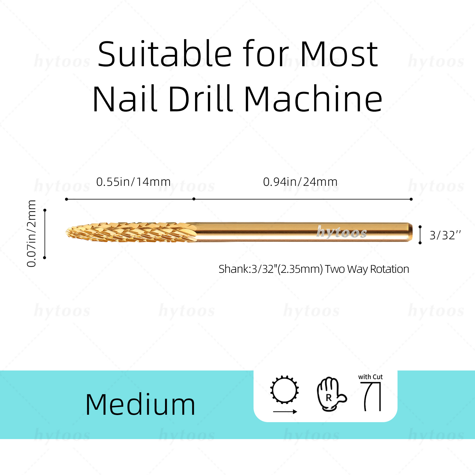 HYTOOSネイルクリーナー用カーバイドネイルドリルビットプ - Nozzle Tungsten のレビューと価格