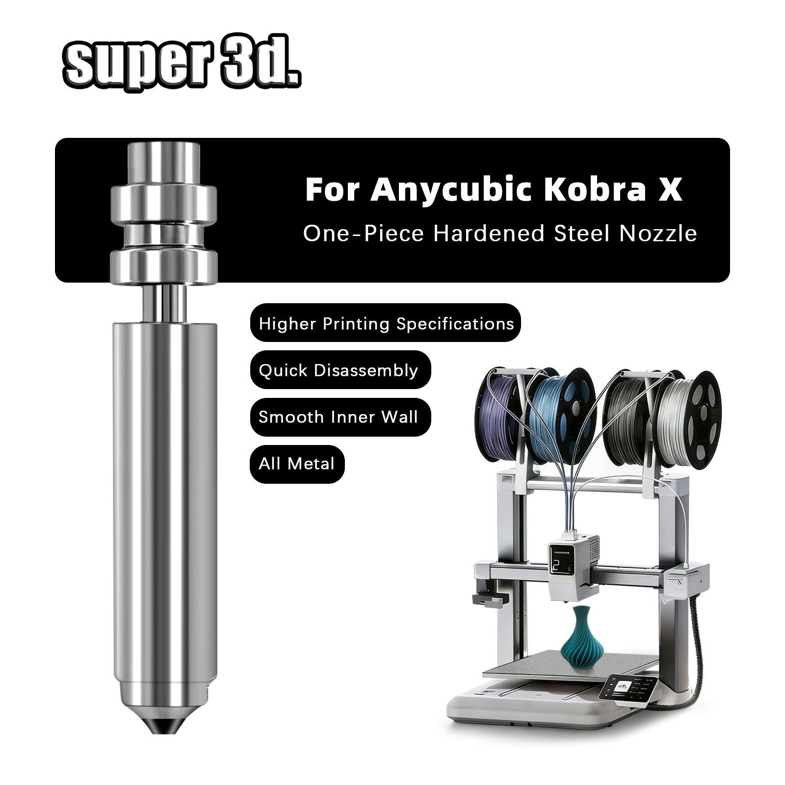 Anycubic Kobra X バイメタルノズル 0.4  - Cobra Extruder のレビューと価格