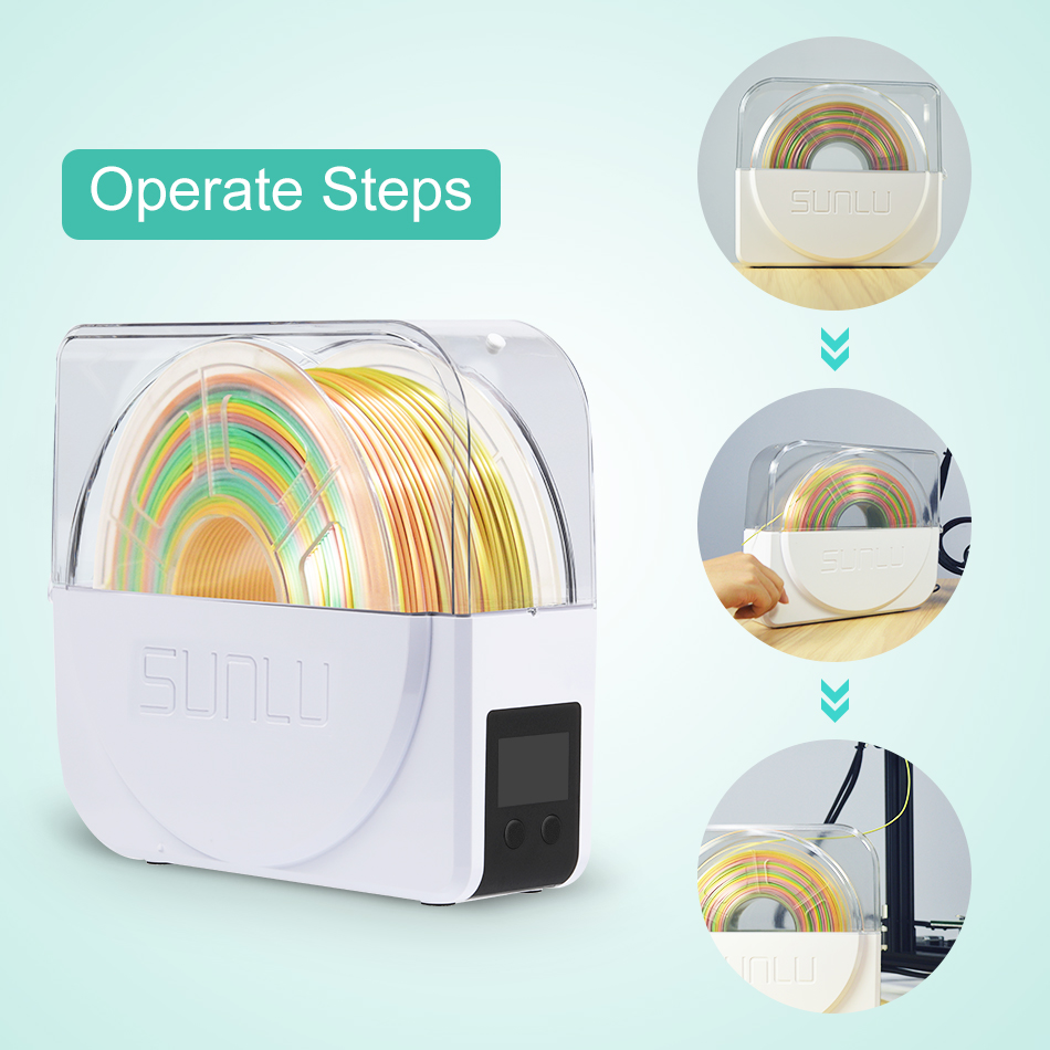 Sunlu-3Dプリンター用フィラメントドライヤーボックス, - Filament 1.75 のレビューと価格