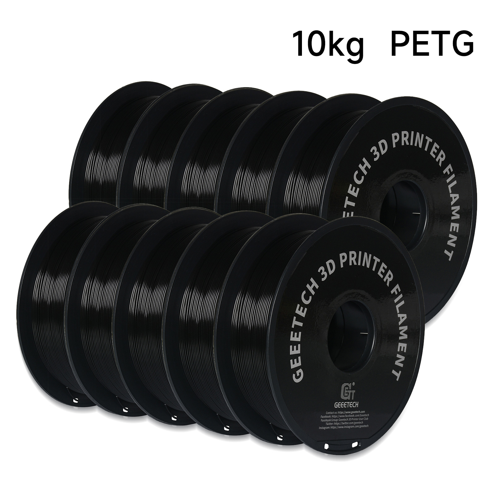 GEEETECH 10 キロ 1 箱マット/PETG/シルク - Filament 1.75 のレビューと価格